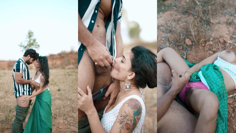 Resmi Nair fucked hard in open field by Nikk HD